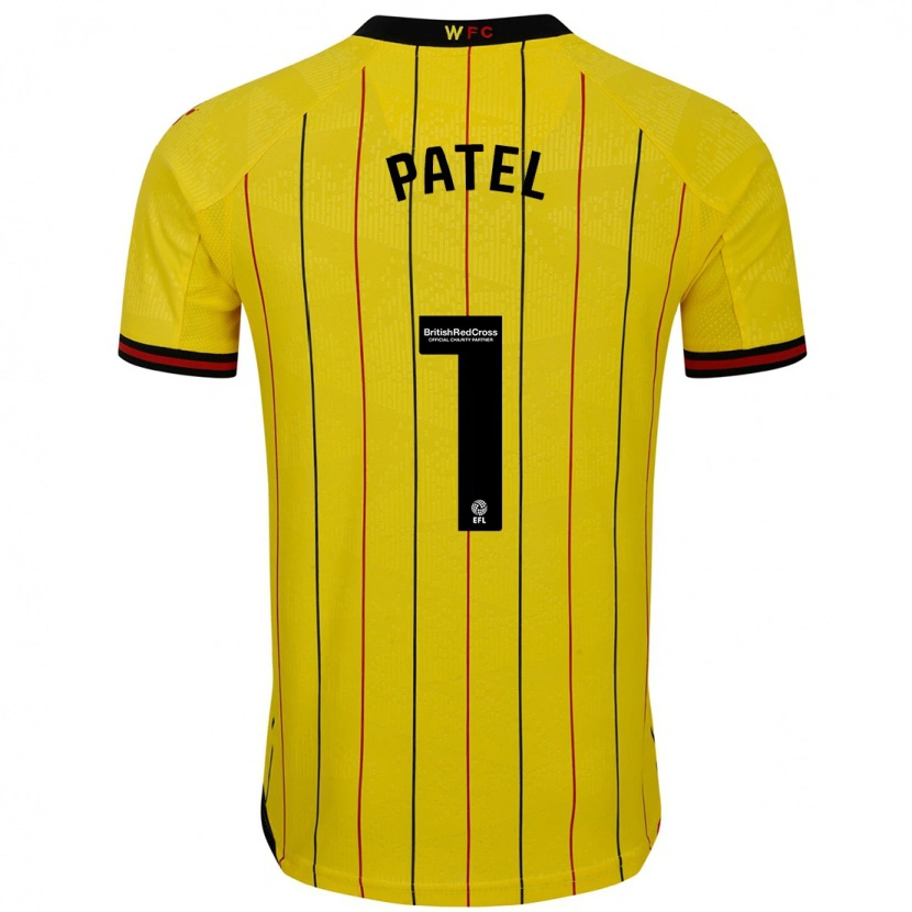 Danxen Uomo Maglia Safia Middleton-Patel #1 Giallo Nero Kit Gara Home 2024/25 Maglietta