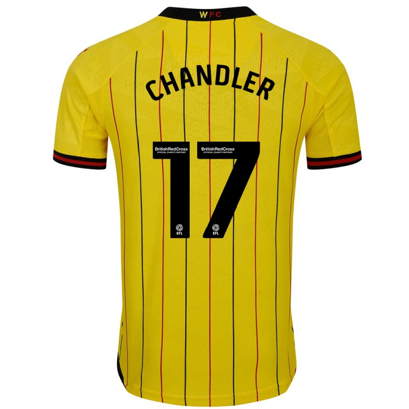 Danxen Uomo Maglia Megan Chandler #17 Giallo Nero Kit Gara Home 2024/25 Maglietta