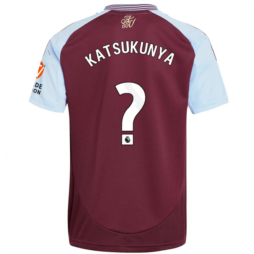 Danxen Uomo Maglia Thierry Katsukunya #0 Borgogna Azzurro Kit Gara Home 2024/25 Maglietta