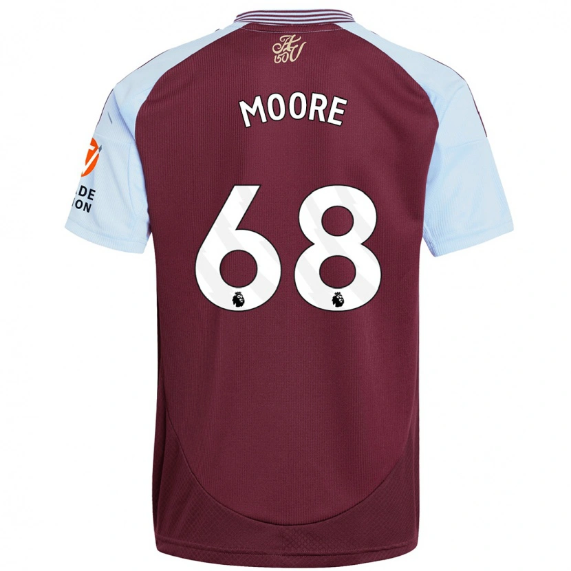 Danxen Uomo Maglia Kobei Moore #68 Borgogna Azzurro Kit Gara Home 2024/25 Maglietta