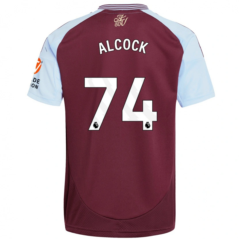 Danxen Uomo Maglia Todd Alcock #74 Borgogna Azzurro Kit Gara Home 2024/25 Maglietta