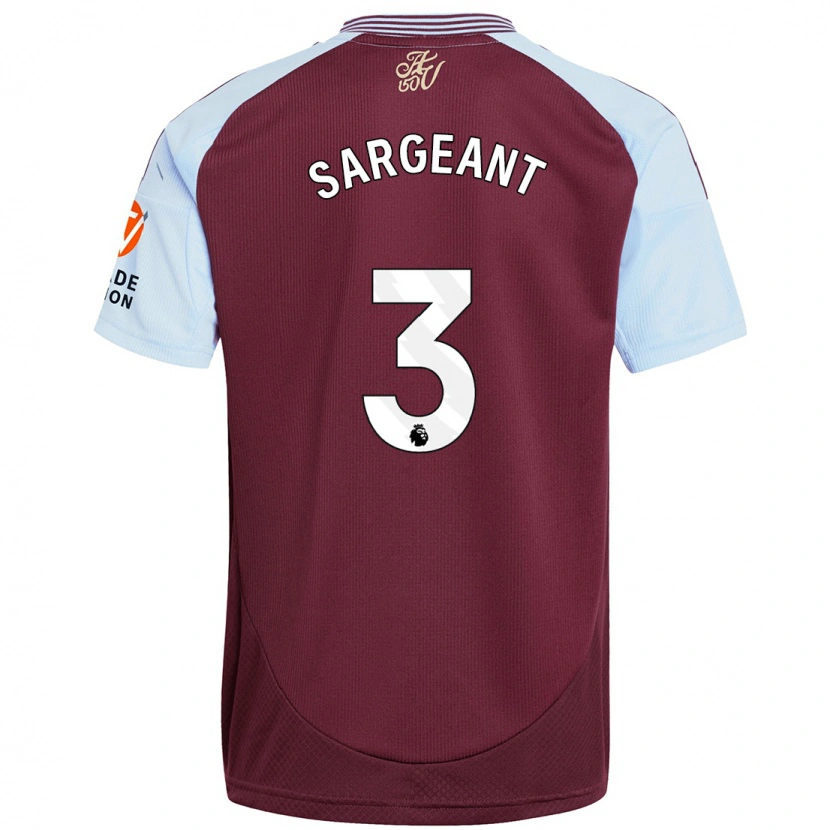 Danxen Uomo Maglia Meaghan Sargeant #3 Borgogna Azzurro Kit Gara Home 2024/25 Maglietta