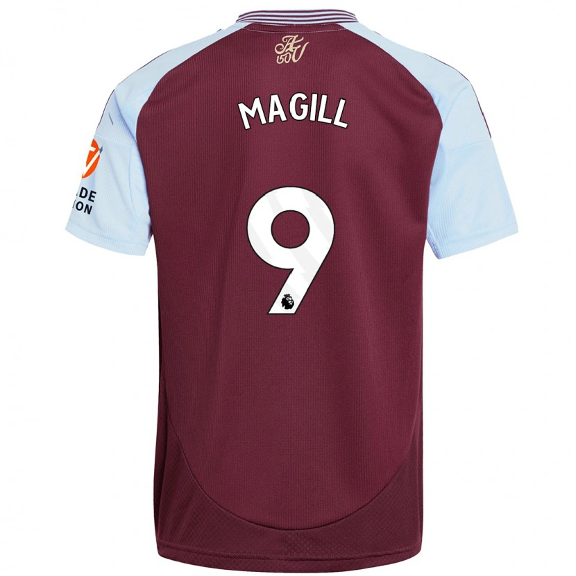 Danxen Uomo Maglia Simone Magill #9 Borgogna Azzurro Kit Gara Home 2024/25 Maglietta
