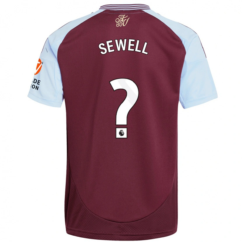 Danxen Uomo Maglia Dewain Sewell #0 Borgogna Azzurro Kit Gara Home 2024/25 Maglietta