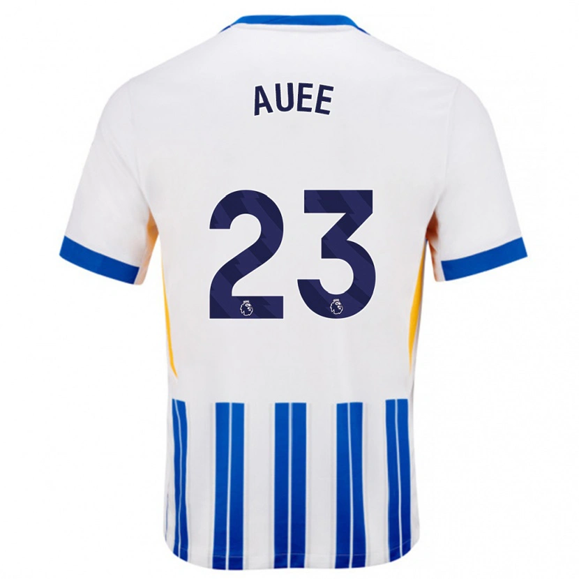 Danxen Uomo Maglia Marit Auée #23 Bianco Blu A Righe Kit Gara Home 2024/25 Maglietta