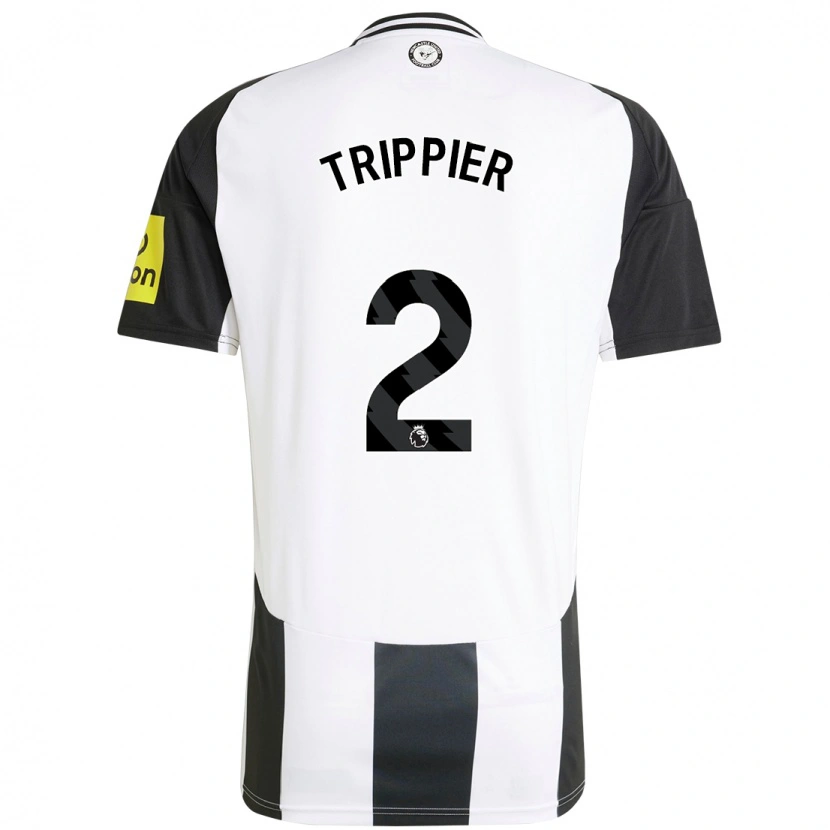 Danxen Uomo Maglia Kieran Trippier #2 Bianco Nero Kit Gara Home 2024/25 Maglietta