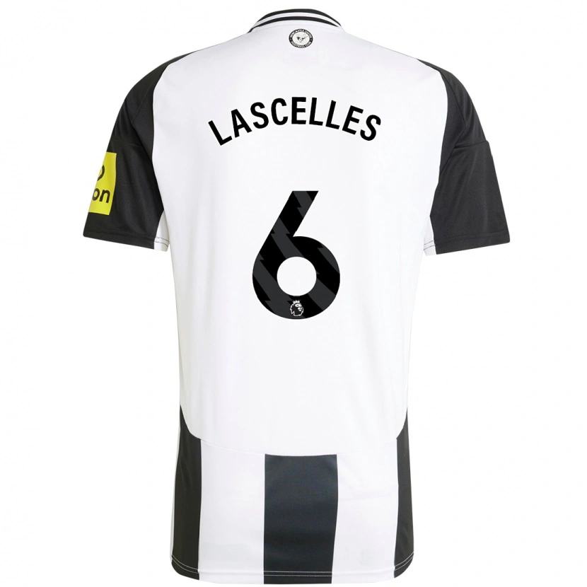 Danxen Uomo Maglia Jamaal Lascelles #6 Bianco Nero Kit Gara Home 2024/25 Maglietta
