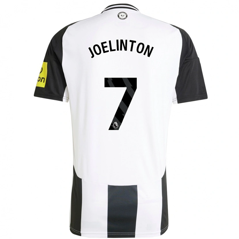 Danxen Uomo Maglia Joelinton #7 Bianco Nero Kit Gara Home 2024/25 Maglietta