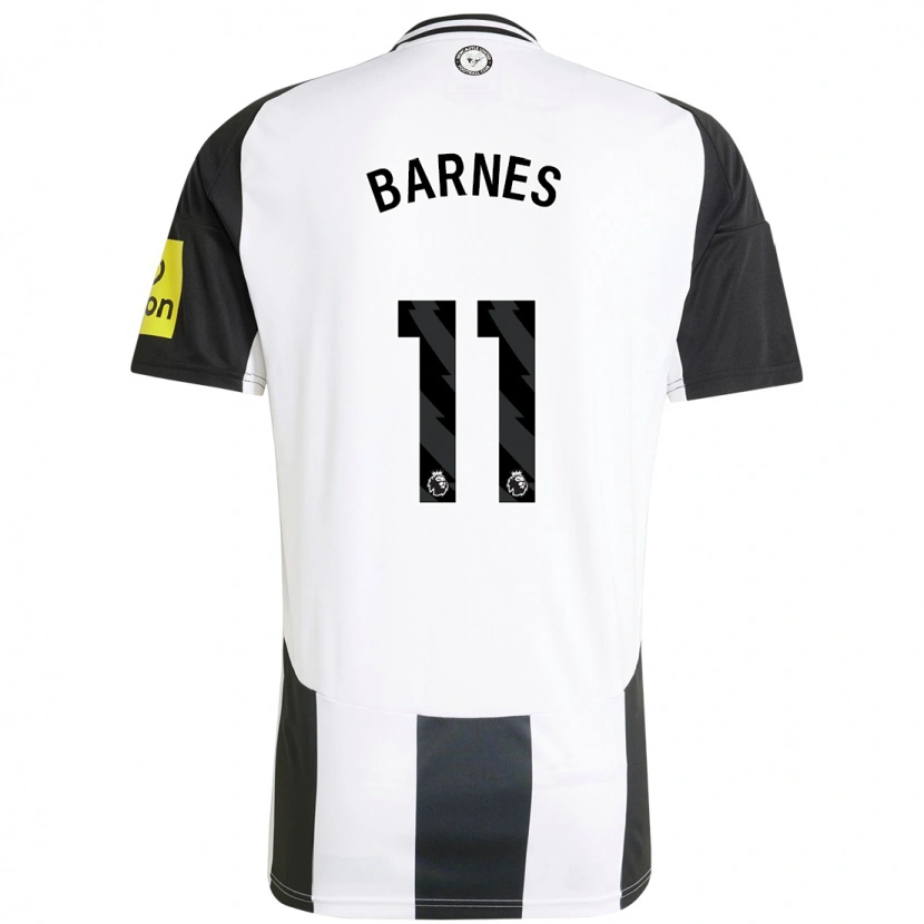 Danxen Uomo Maglia Harvey Barnes #11 Bianco Nero Kit Gara Home 2024/25 Maglietta