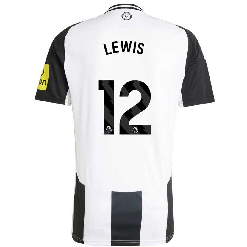 Danxen Uomo Maglia Jamal Lewis #12 Bianco Nero Kit Gara Home 2024/25 Maglietta