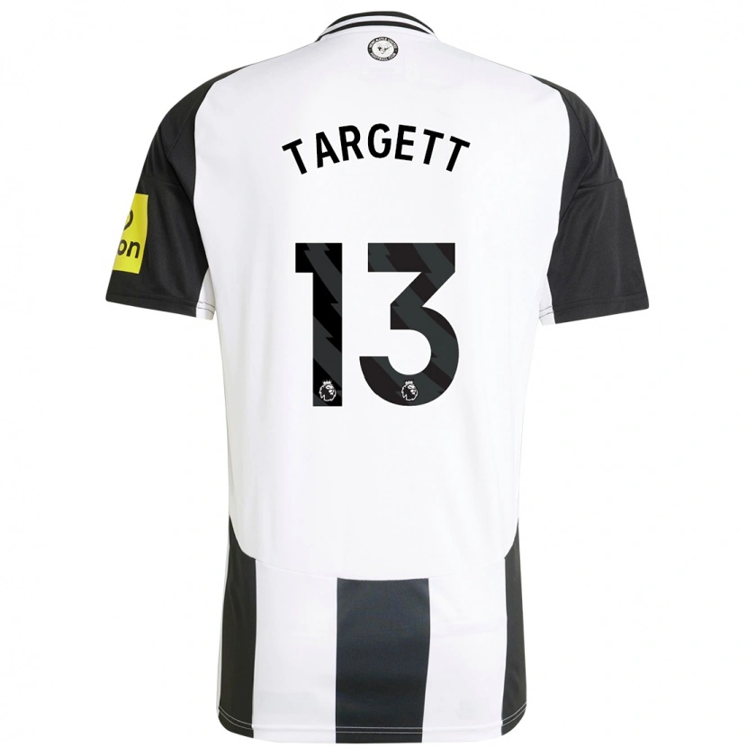 Danxen Uomo Maglia Matt Targett #13 Bianco Nero Kit Gara Home 2024/25 Maglietta