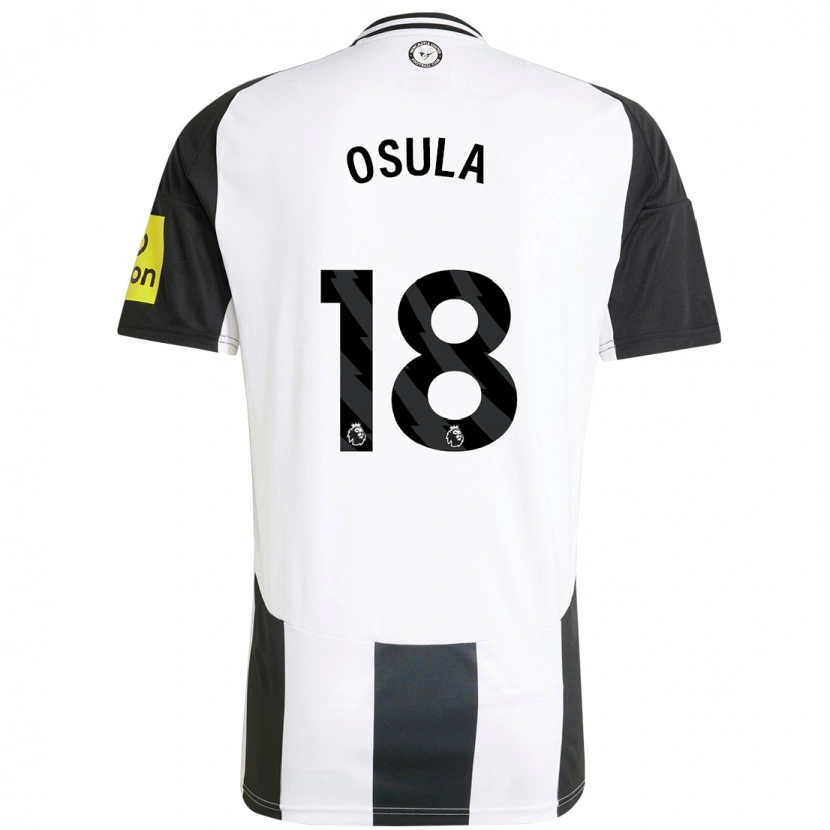 Danxen Uomo Maglia William Osula #18 Bianco Nero Kit Gara Home 2024/25 Maglietta