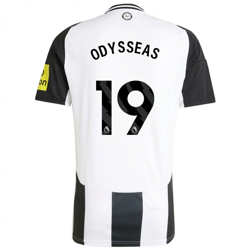 Danxen Uomo Maglia Odysseas Vlachodimos #19 Bianco Nero Kit Gara Home 2024/25 Maglietta