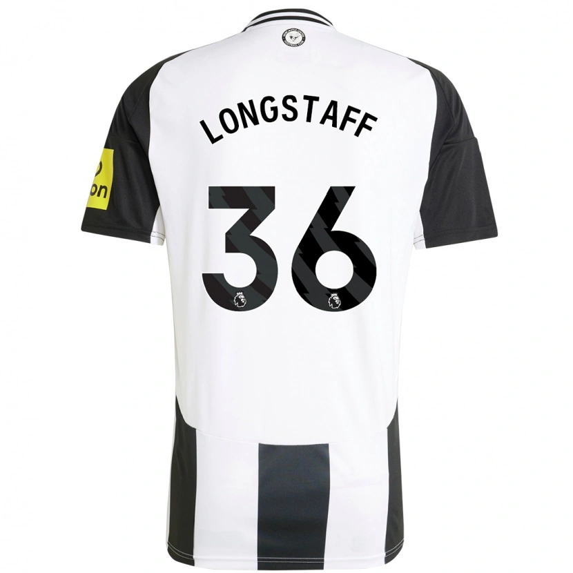 Danxen Uomo Maglia Sean Longstaff #36 Bianco Nero Kit Gara Home 2024/25 Maglietta