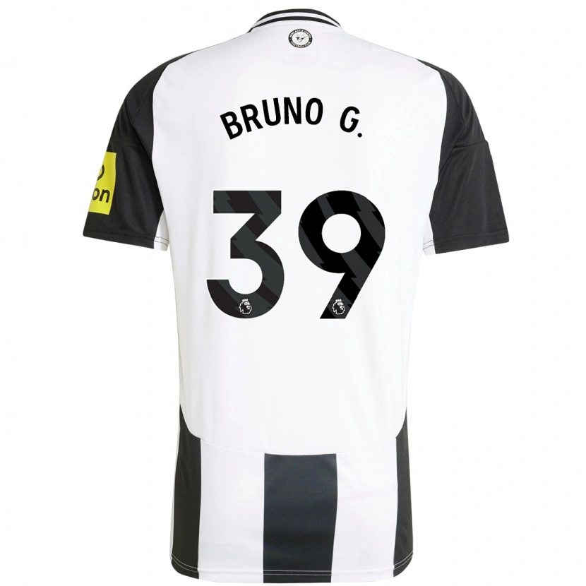 Danxen Uomo Maglia Bruno Guimarães #39 Bianco Nero Kit Gara Home 2024/25 Maglietta