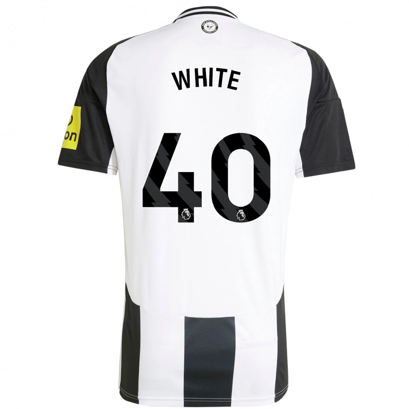 Danxen Uomo Maglia Joe White #40 Bianco Nero Kit Gara Home 2024/25 Maglietta