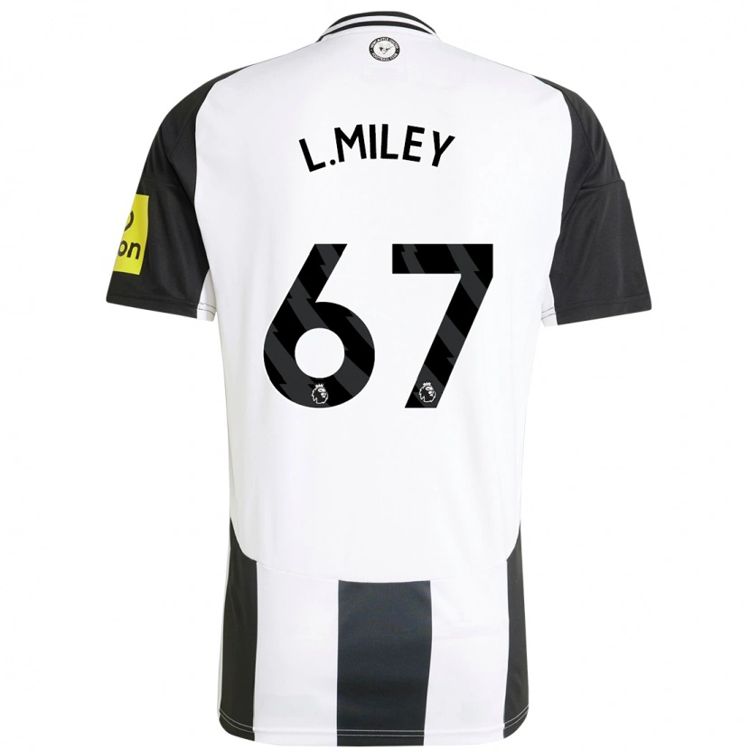Danxen Uomo Maglia Lewis Miley #67 Bianco Nero Kit Gara Home 2024/25 Maglietta