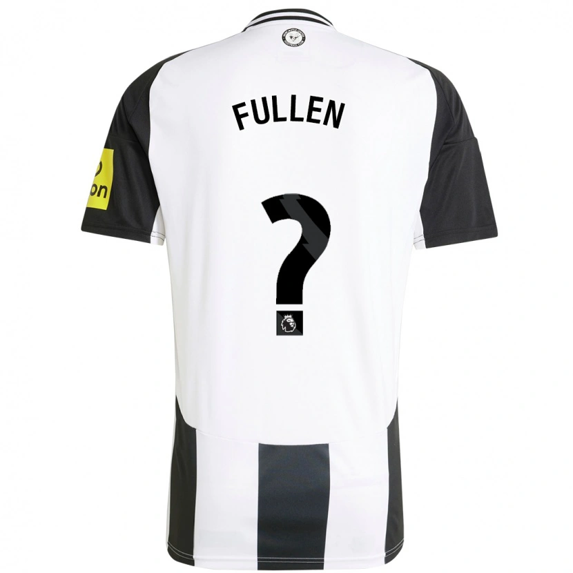 Danxen Uomo Maglia Ethan Fullen #0 Bianco Nero Kit Gara Home 2024/25 Maglietta