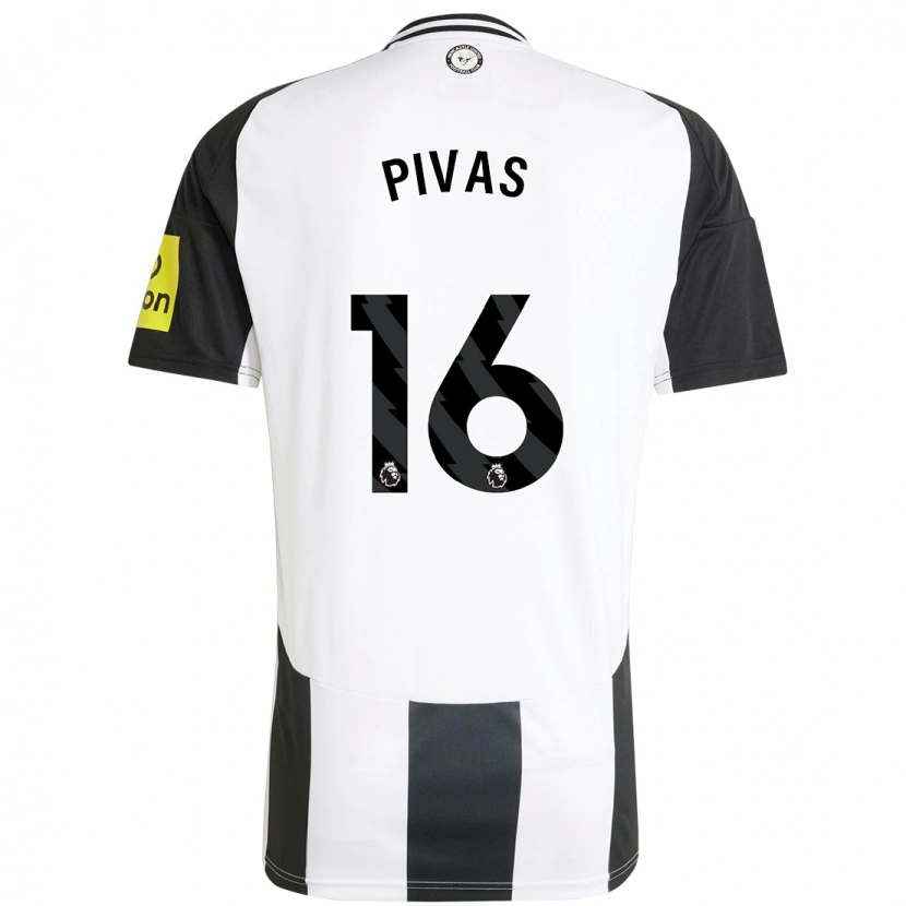 Danxen Uomo Maglia Miodrag Pivas #16 Bianco Nero Kit Gara Home 2024/25 Maglietta