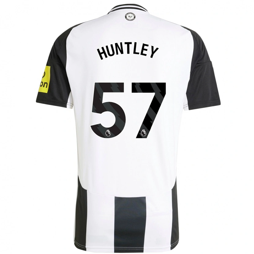 Danxen Uomo Maglia James Huntley #57 Bianco Nero Kit Gara Home 2024/25 Maglietta
