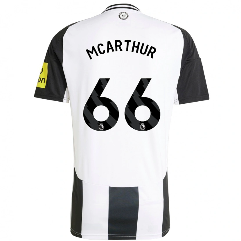 Danxen Uomo Maglia Charlie Mcarthur #66 Bianco Nero Kit Gara Home 2024/25 Maglietta
