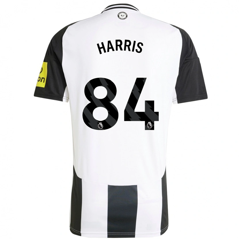 Danxen Uomo Maglia Aidan Harris #84 Bianco Nero Kit Gara Home 2024/25 Maglietta