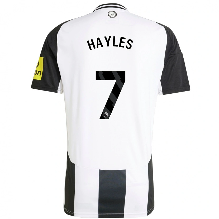 Danxen Uomo Maglia Shania Hayles #7 Bianco Nero Kit Gara Home 2024/25 Maglietta