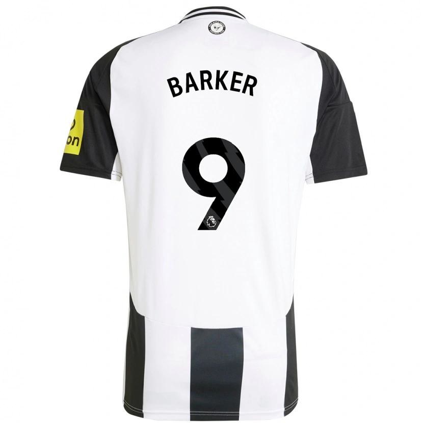 Danxen Uomo Maglia Katie Barker #9 Bianco Nero Kit Gara Home 2024/25 Maglietta