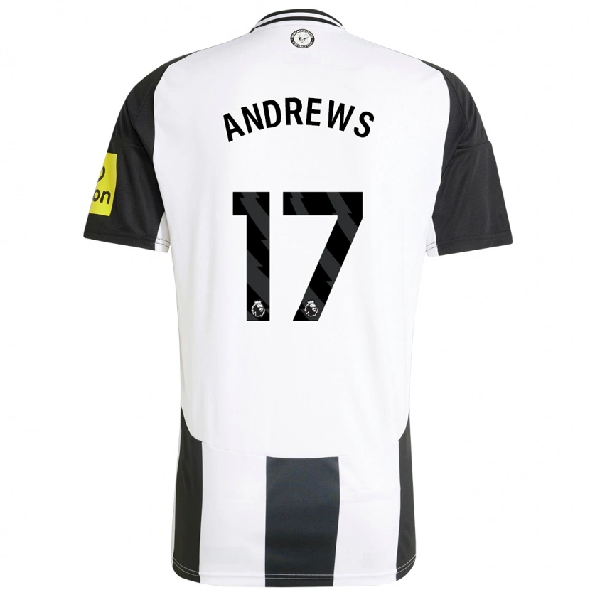 Danxen Uomo Maglia Amy Andrews #17 Bianco Nero Kit Gara Home 2024/25 Maglietta