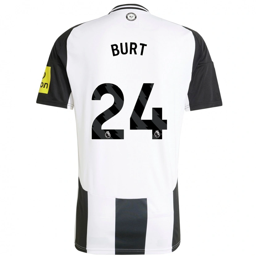 Danxen Uomo Maglia Daisy Burt #24 Bianco Nero Kit Gara Home 2024/25 Maglietta