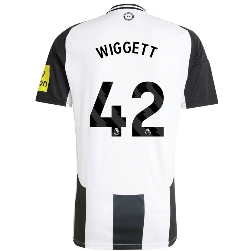 Danxen Uomo Maglia Charlie Wiggett #42 Bianco Nero Kit Gara Home 2024/25 Maglietta
