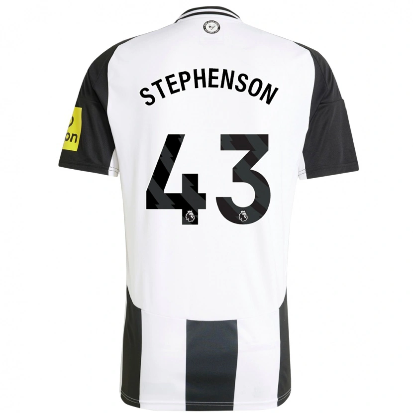 Danxen Uomo Maglia Dylan Stephenson #43 Bianco Nero Kit Gara Home 2024/25 Maglietta