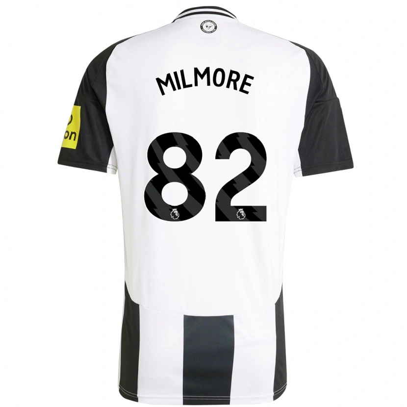 Danxen Uomo Maglia Carter Milmore #82 Bianco Nero Kit Gara Home 2024/25 Maglietta