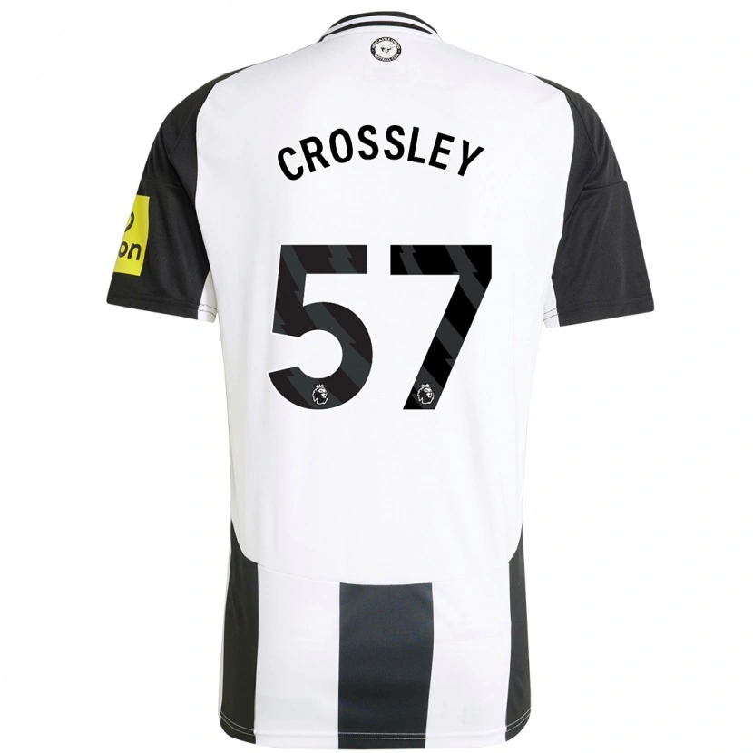 Danxen Uomo Maglia Kyle Crossley #57 Bianco Nero Kit Gara Home 2024/25 Maglietta