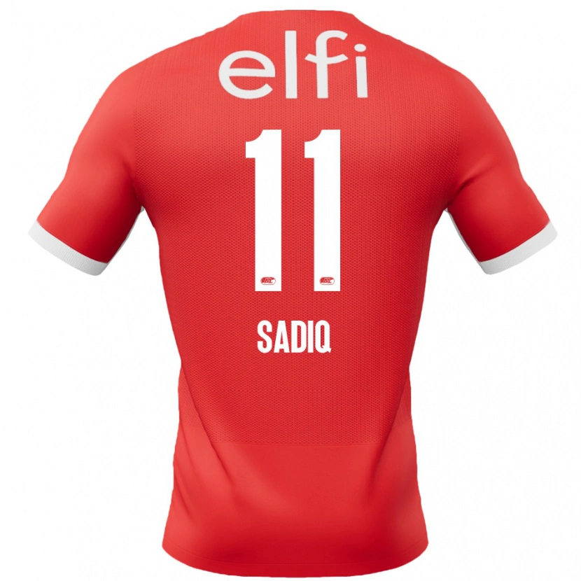 Danxen Uomo Maglia Ibrahim Sadiq #11 Rosso Bianco Kit Gara Home 2024/25 Maglietta