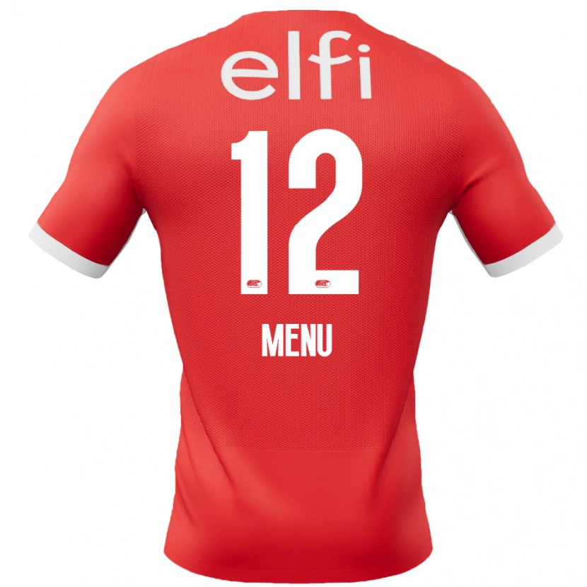 Danxen Uomo Maglia Mathijs Menu #12 Rosso Bianco Kit Gara Home 2024/25 Maglietta