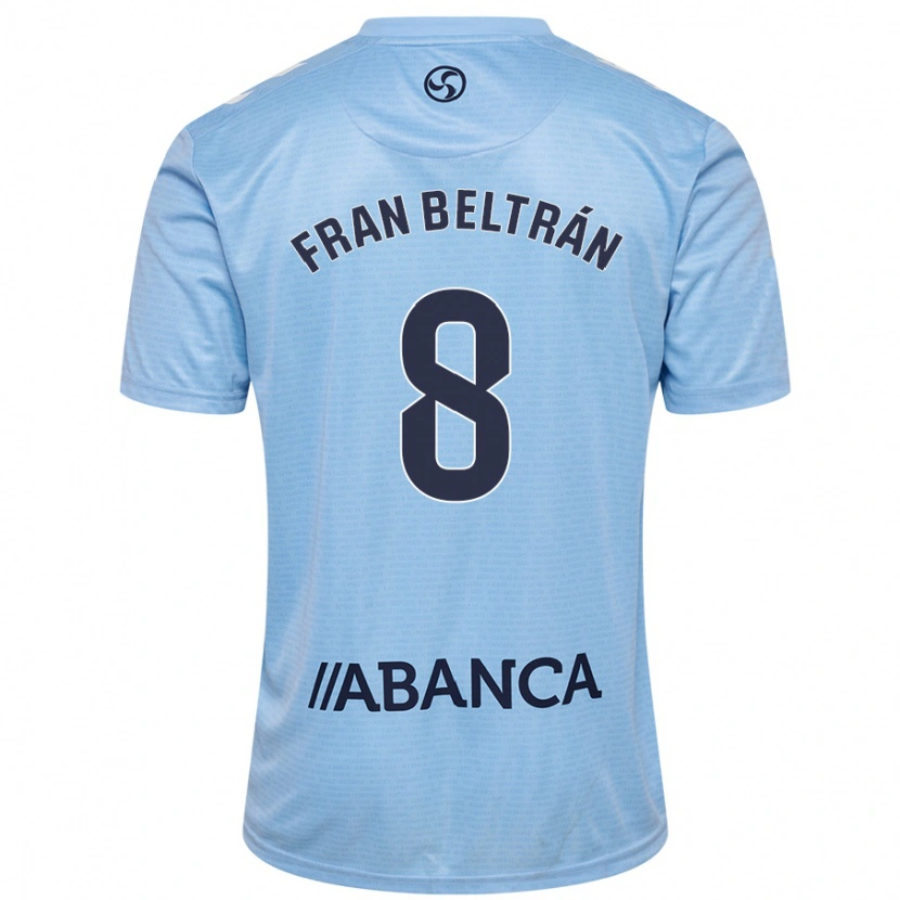Danxen Uomo Maglia Fran Beltrán #8 Celeste Kit Gara Home 2024/25 Maglietta