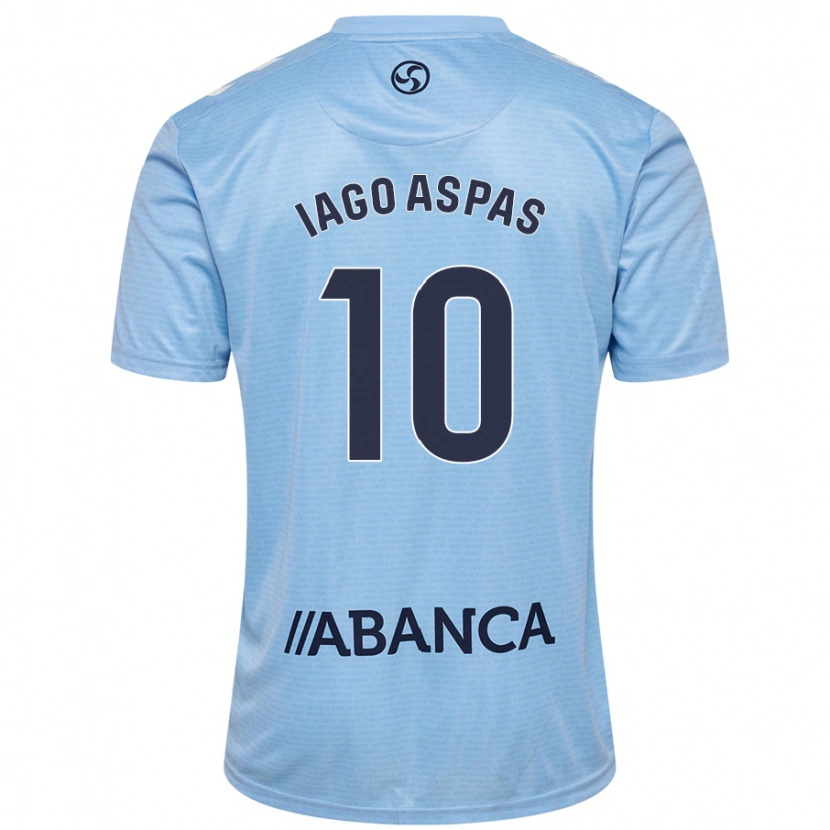 Danxen Uomo Maglia Iago Aspas #10 Celeste Kit Gara Home 2024/25 Maglietta