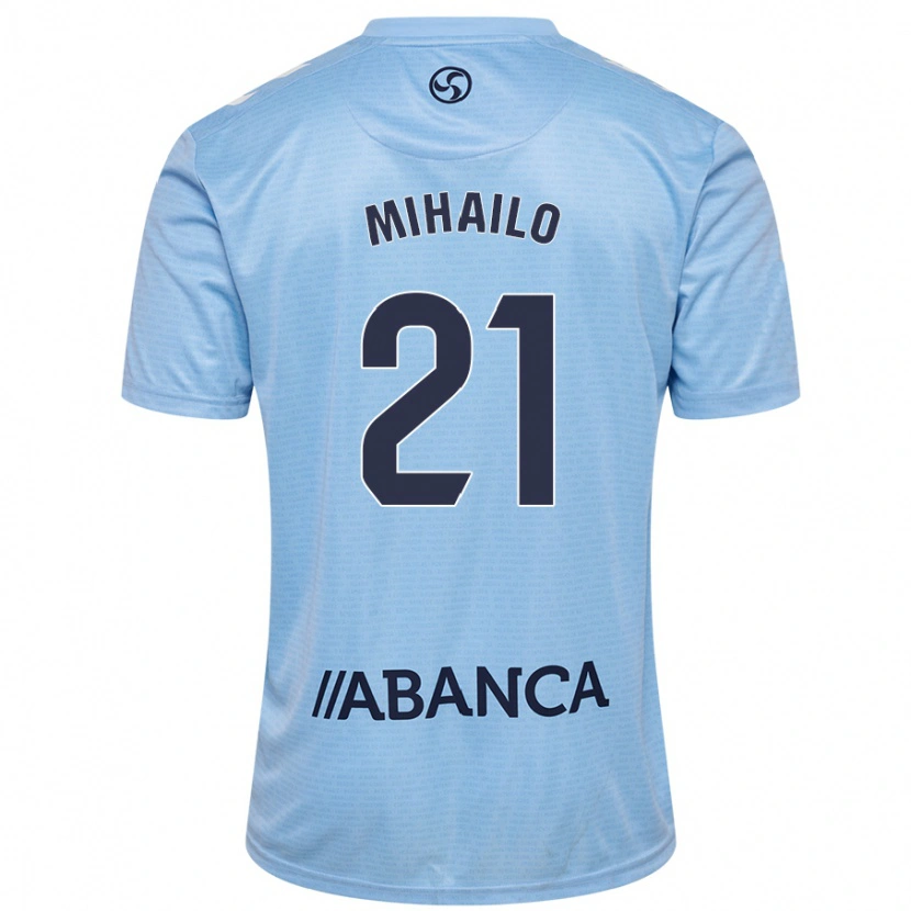 Danxen Uomo Maglia Mihailo Ristic #21 Celeste Kit Gara Home 2024/25 Maglietta