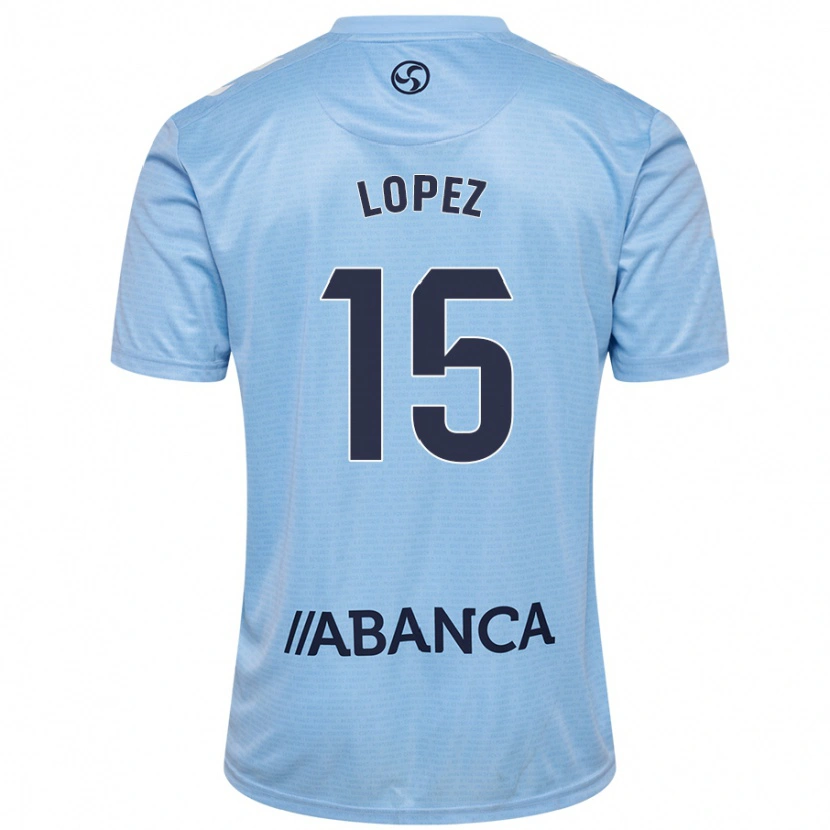 Danxen Uomo Maglia Fer López #15 Celeste Kit Gara Home 2024/25 Maglietta