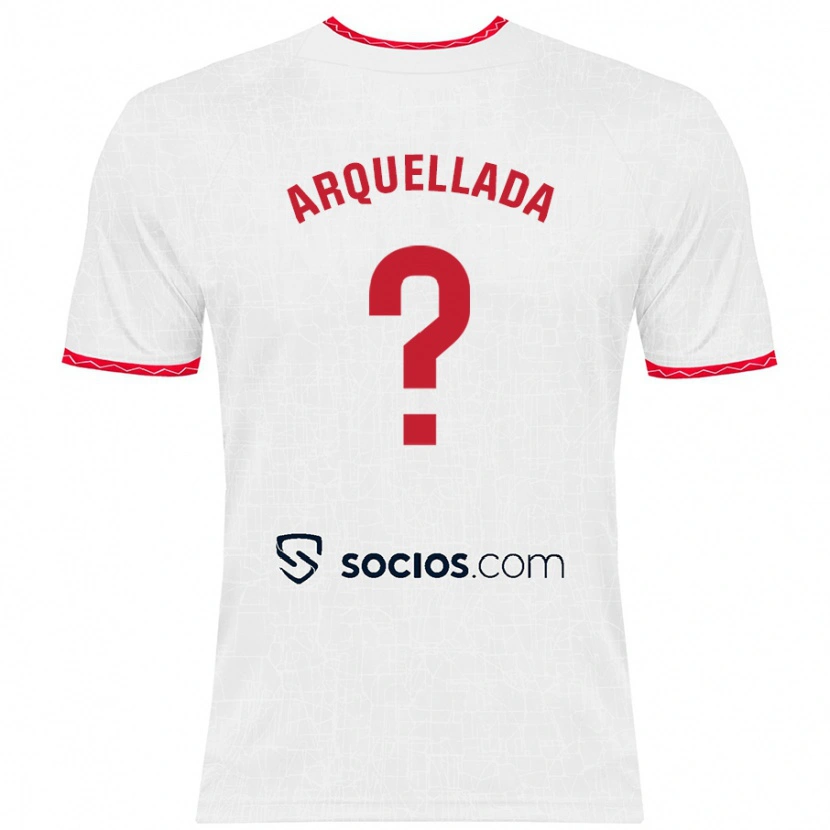 Danxen Uomo Maglia Álvaro Arquellada #0 Bianco Rosso Kit Gara Home 2024/25 Maglietta
