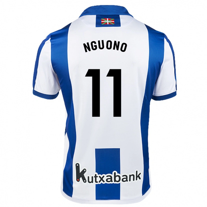 Danxen Uomo Maglia Job Ochieng #11 Bianco Blu Kit Gara Home 2024/25 Maglietta