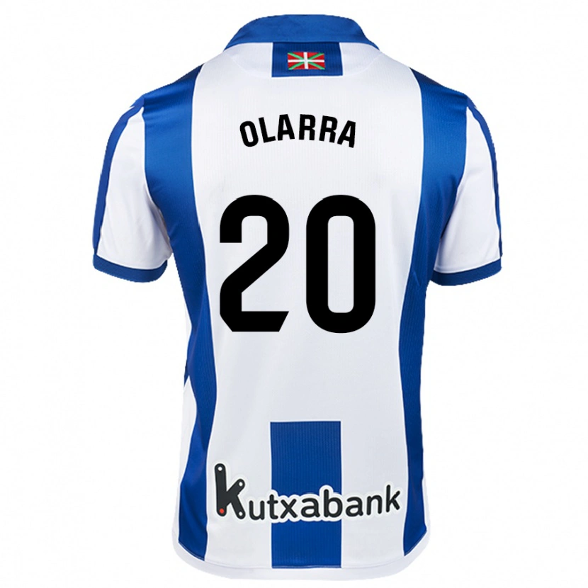 Danxen Uomo Maglia Aimar Olarra #20 Bianco Blu Kit Gara Home 2024/25 Maglietta