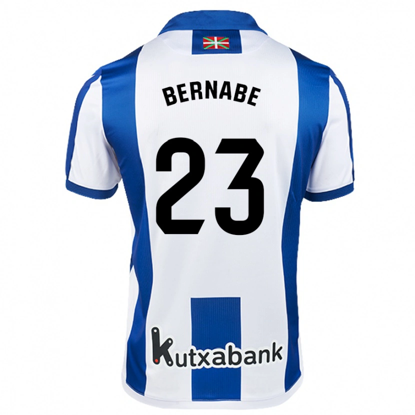 Danxen Uomo Maglia Alejandra Bernabé De Santiago #23 Bianco Blu Kit Gara Home 2024/25 Maglietta