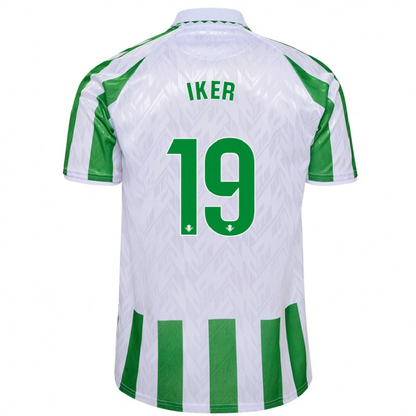 Danxen Uomo Maglia Iker Losada #19 Verde Bianco A Righe Kit Gara Home 2024/25 Maglietta
