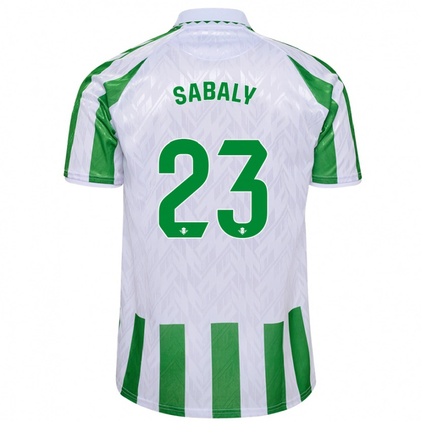 Danxen Uomo Maglia Youssouf Sabaly #23 Verde Bianco A Righe Kit Gara Home 2024/25 Maglietta