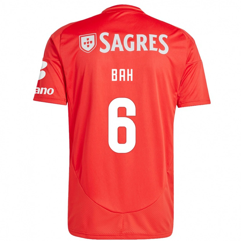 Danxen Uomo Maglia Alexander Bah #6 Rosso Bianco Kit Gara Home 2024/25 Maglietta