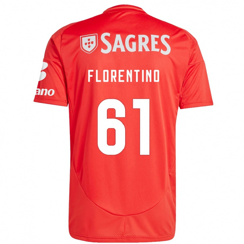 Danxen Uomo Maglia Florentino #61 Rosso Bianco Kit Gara Home 2024/25 Maglietta