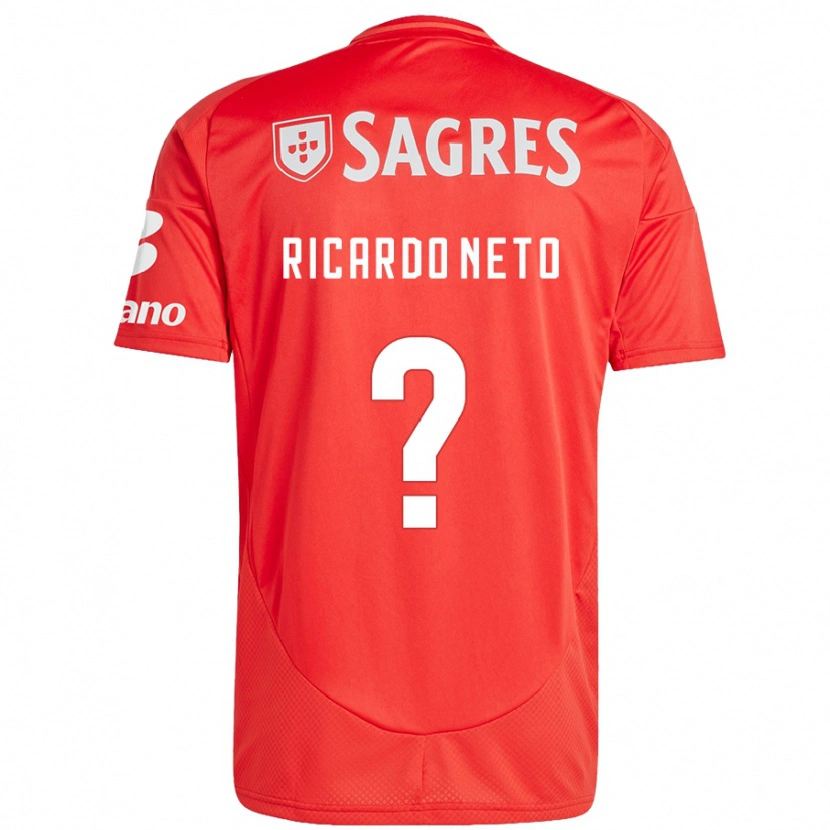 Danxen Uomo Maglia Ricardo Neto #0 Rosso Bianco Kit Gara Home 2024/25 Maglietta