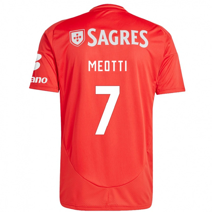 Danxen Uomo Maglia Carlos Meotti #7 Rosso Bianco Kit Gara Home 2024/25 Maglietta